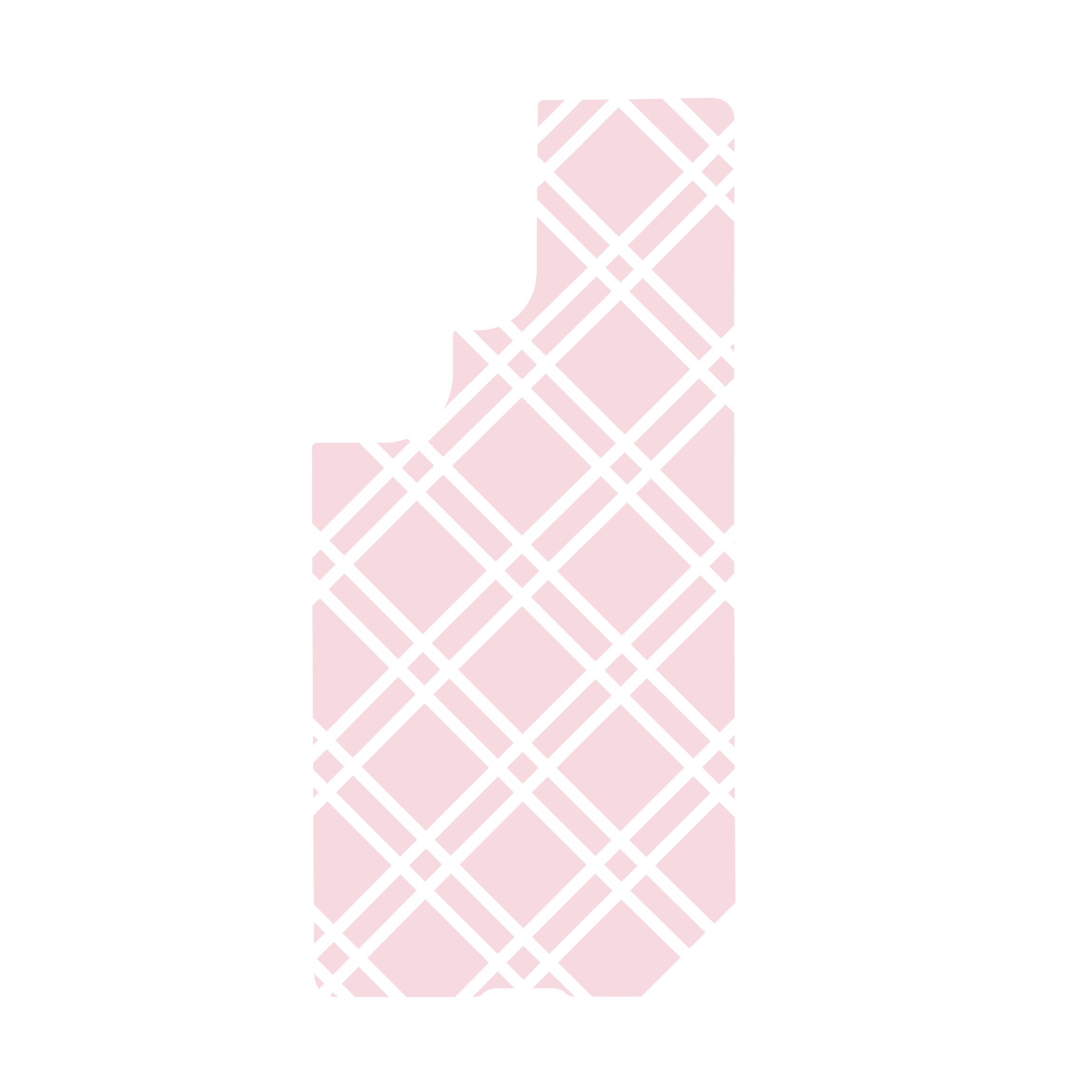 BUBBLEGUM CROSSED GRID