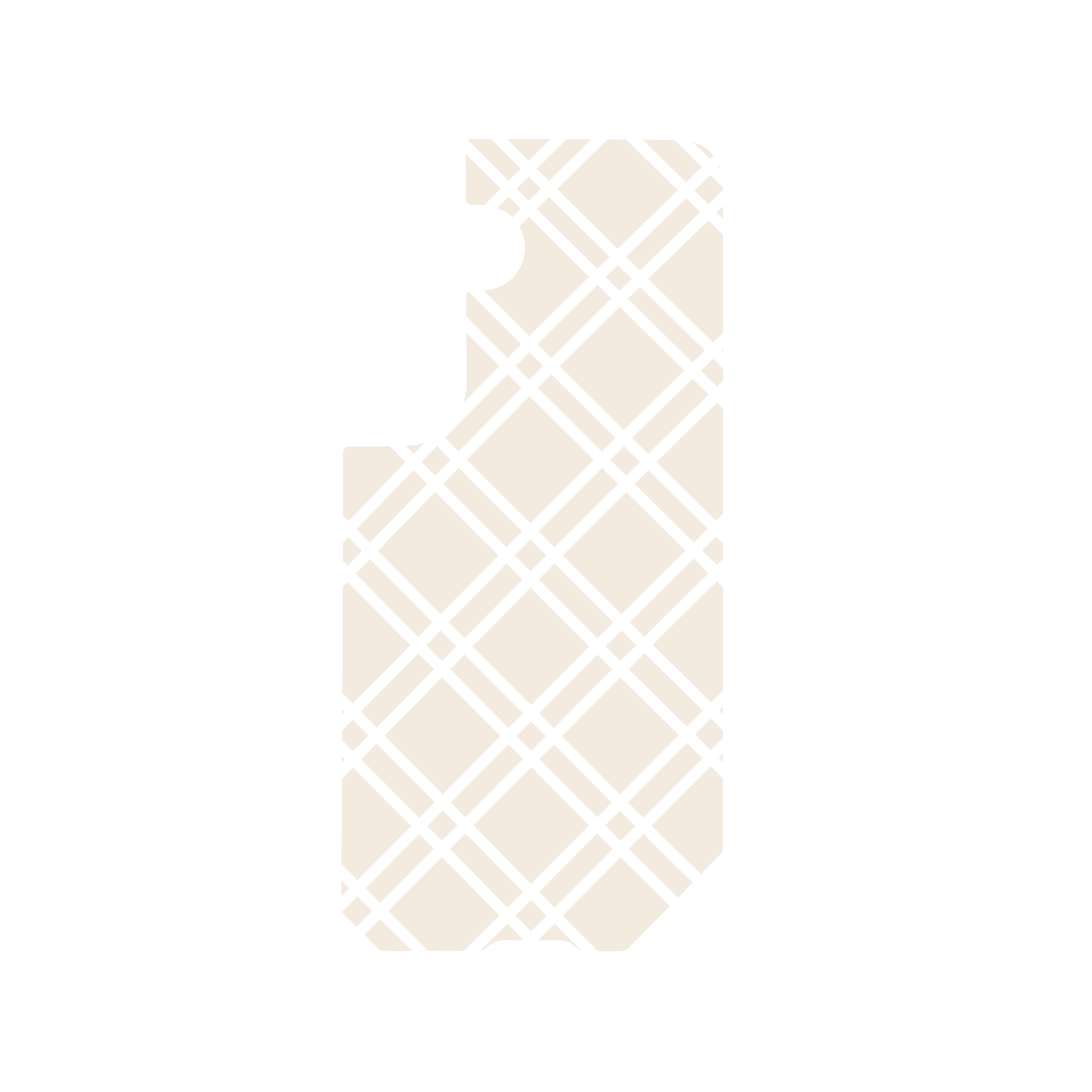 CREAM CROSSED GRID