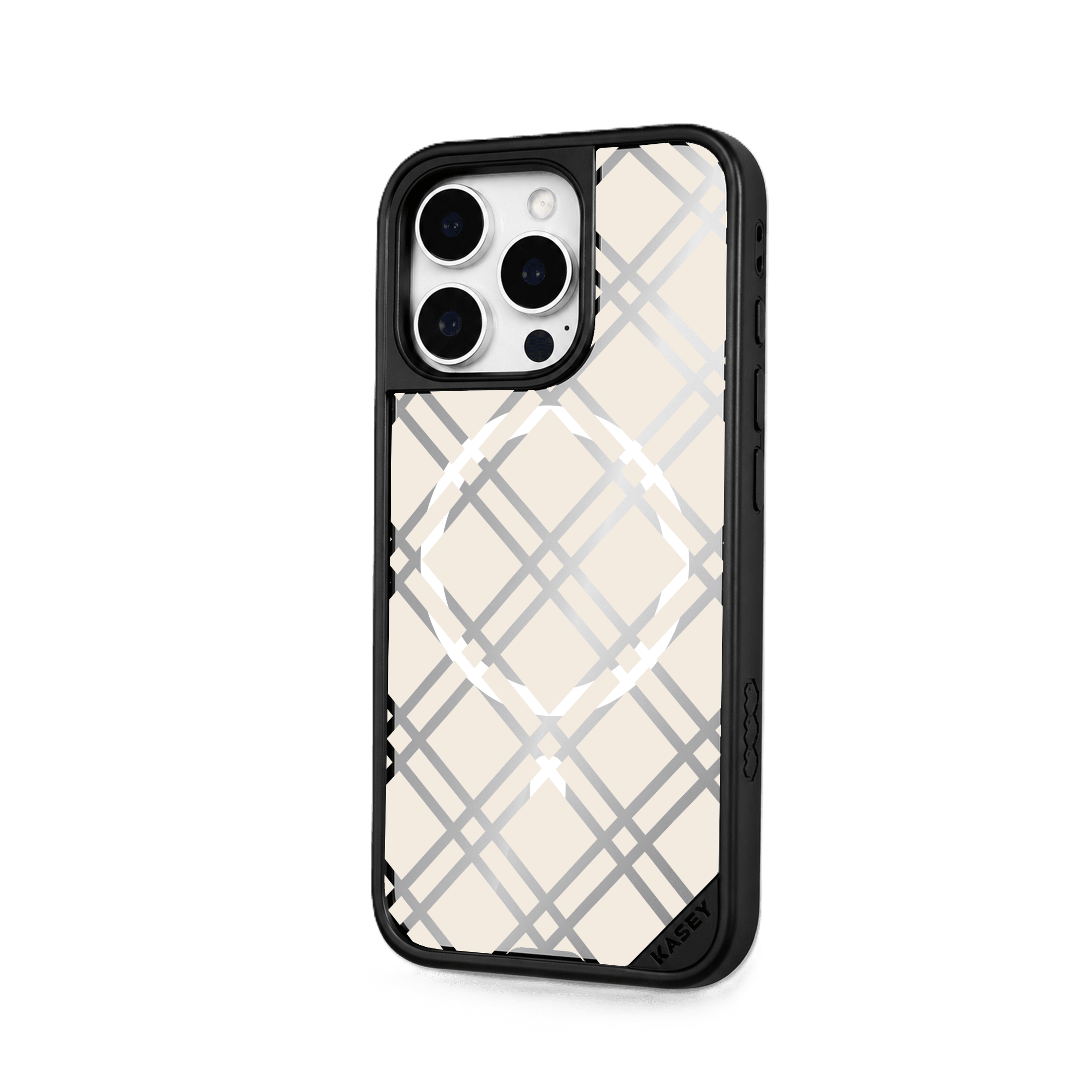 CREAM CROSSED GRID