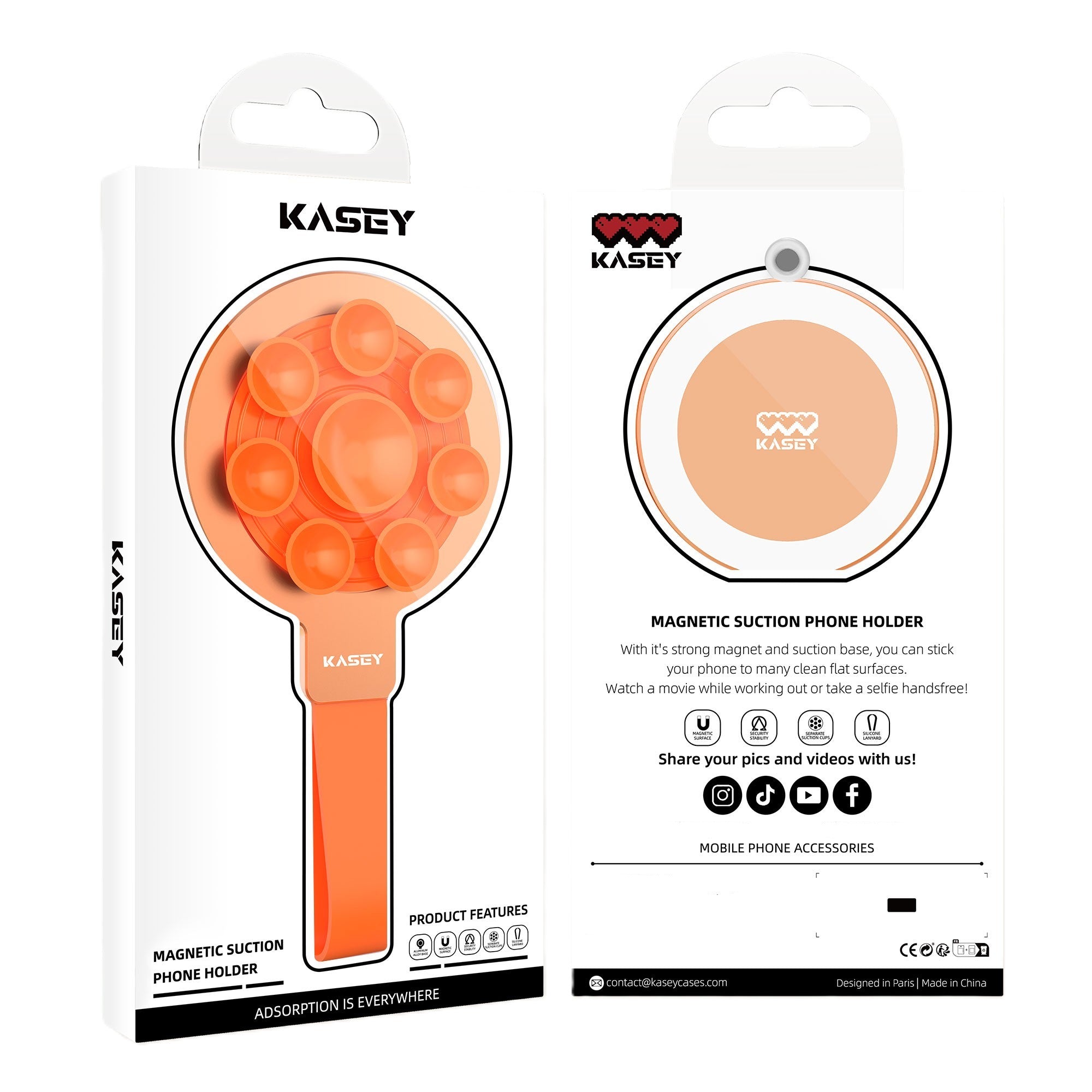 Ventosa metálica MagSafe naranja