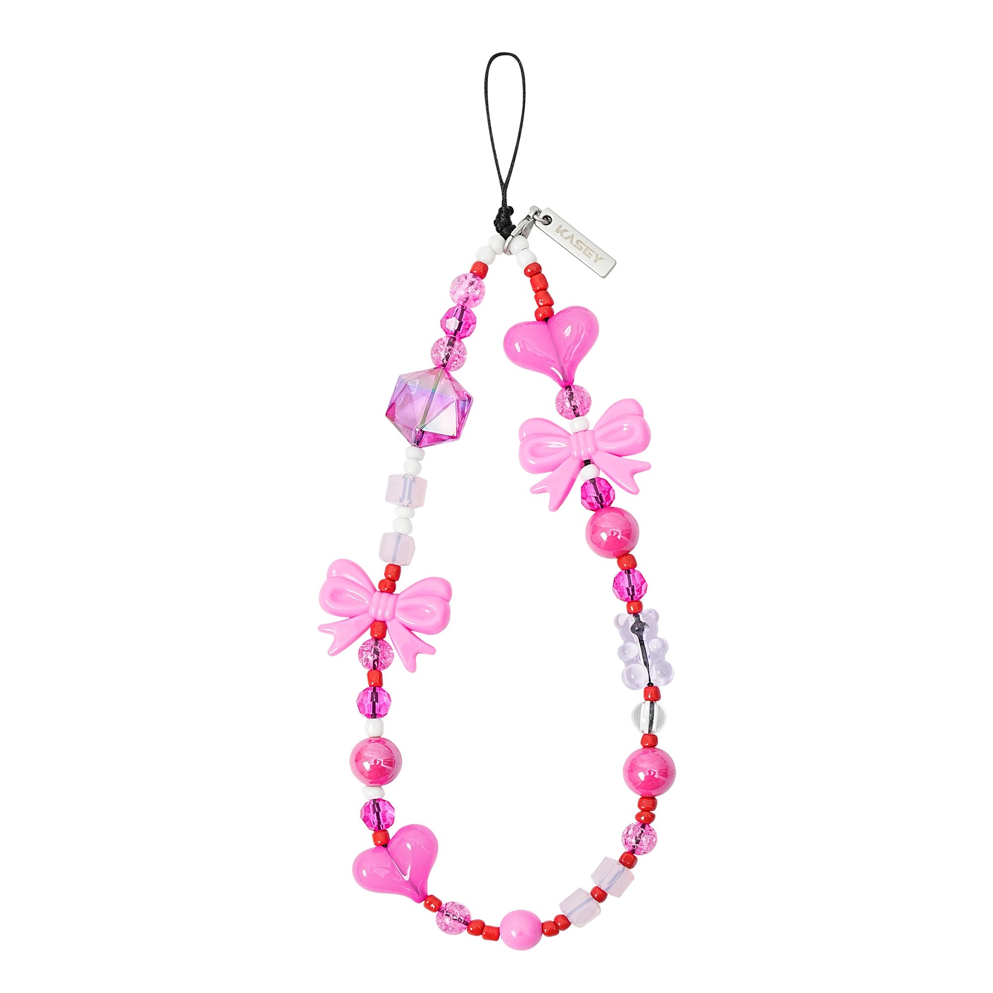 Fuchsia bow  Cadena corta 