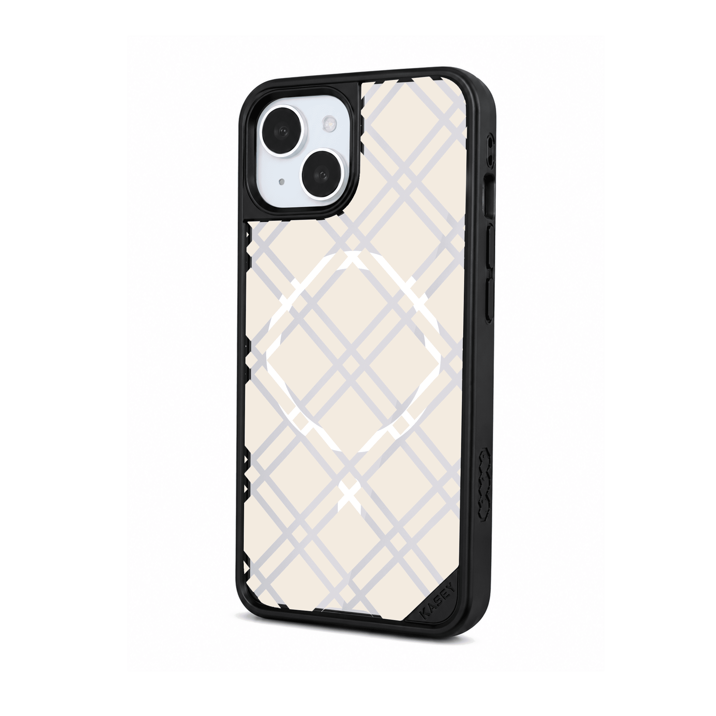 CREAM CROSSED GRID