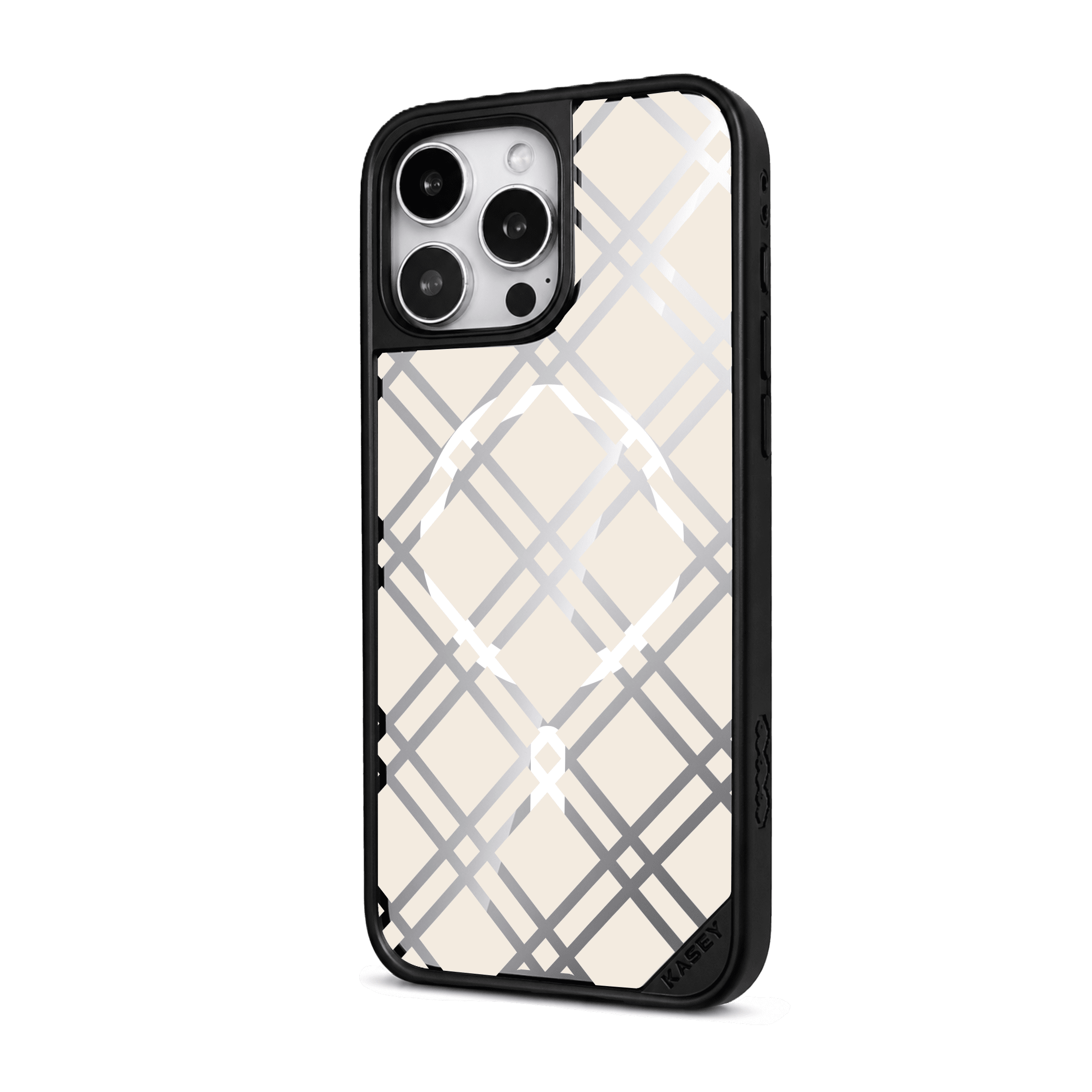CREAM CROSSED GRID