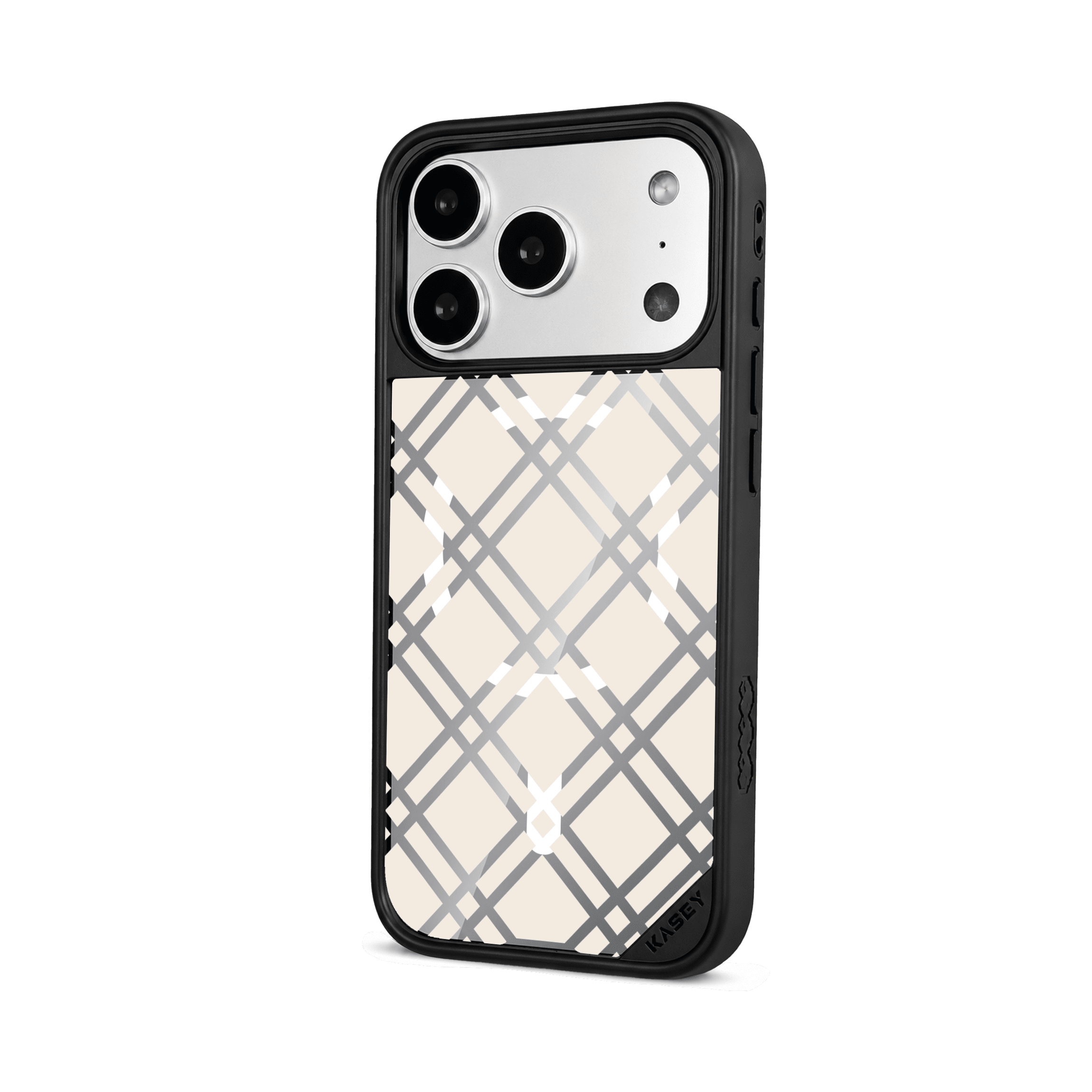 CREAM CROSSED GRID