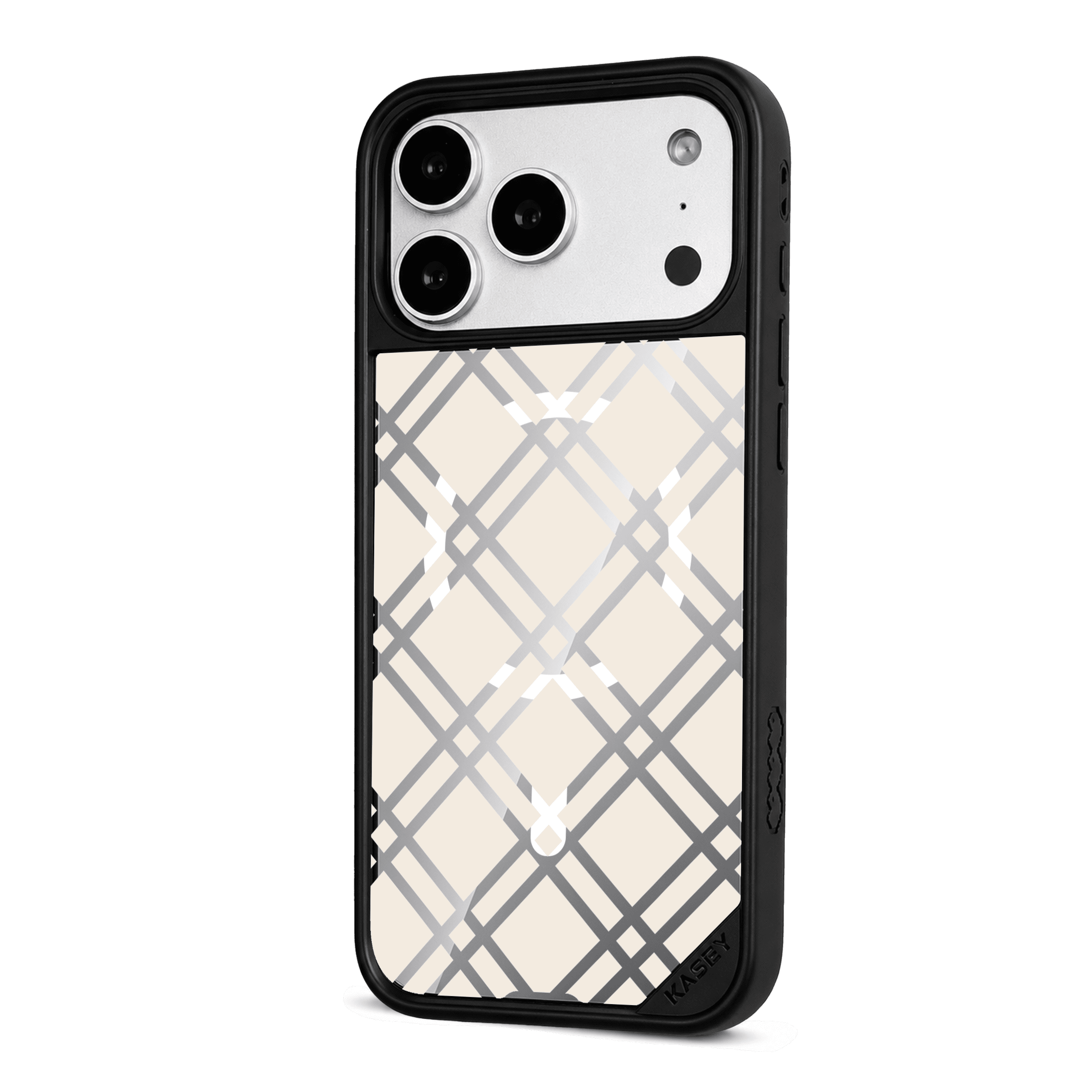 CREAM CROSSED GRID