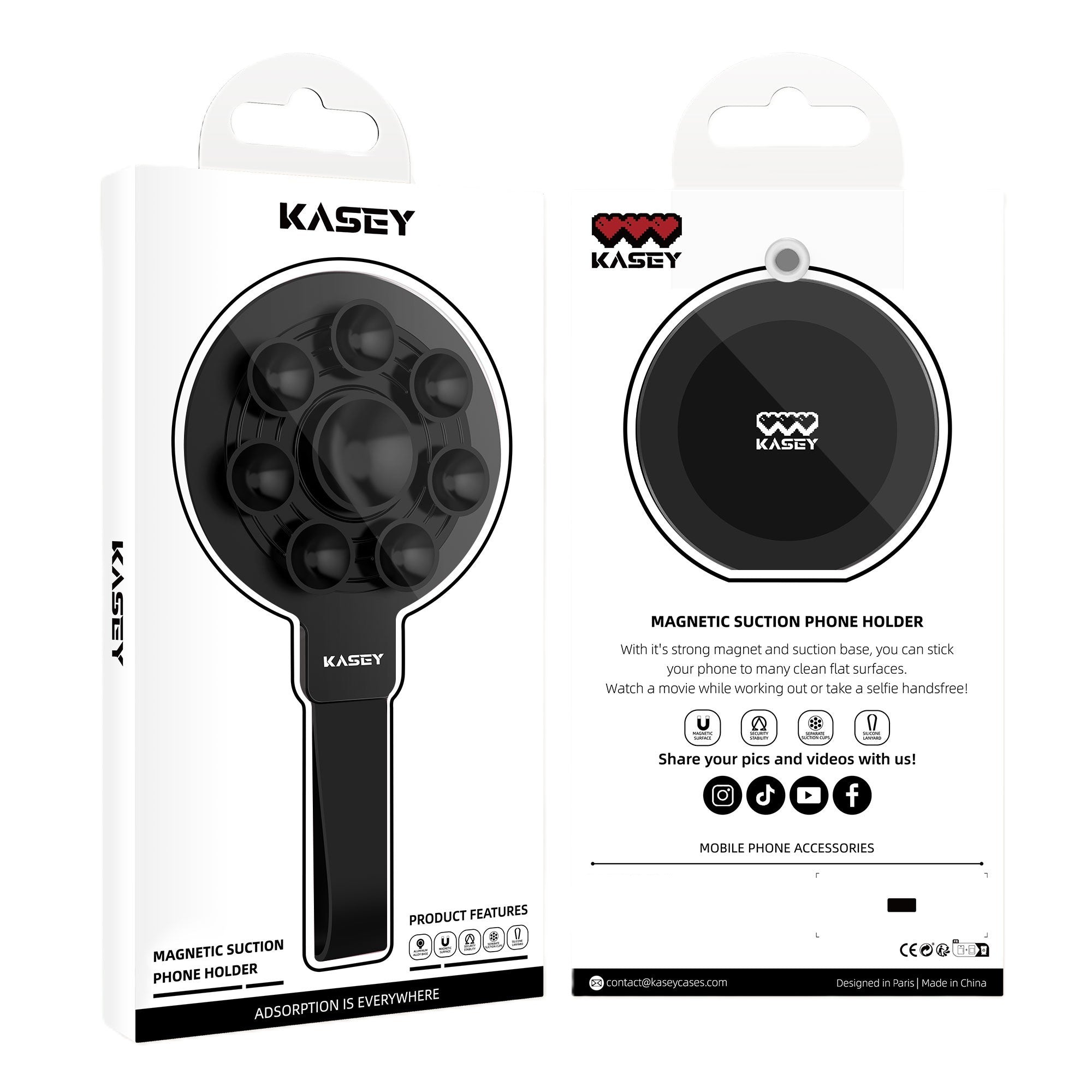 Ventosa metálica MagSafe negra